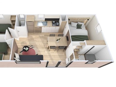 MOBILHOME 6 personnes - Eden LAYON (2ch,4 pers)