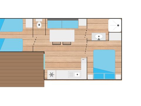 MOBILHOME 4 personnes - COTTAGE COSY CONFORT (Dimanche/Dimanche)