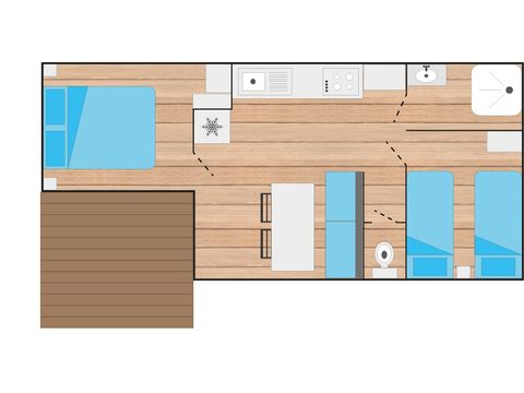 MOBILHOME 6 personnes - COTTAGE COSY FAMILLE (Mercredi/Mercredi) MOBILHOME 6 personnes - COTTAGE COSY FAMILLE (Mercredi/Mercredi)