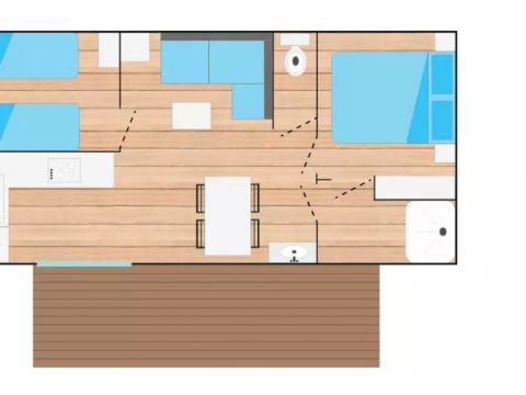 MOBILHOME 6 personnes - Cottage Standing 3 Pièces 4/6 Personnes Climatisé + TV