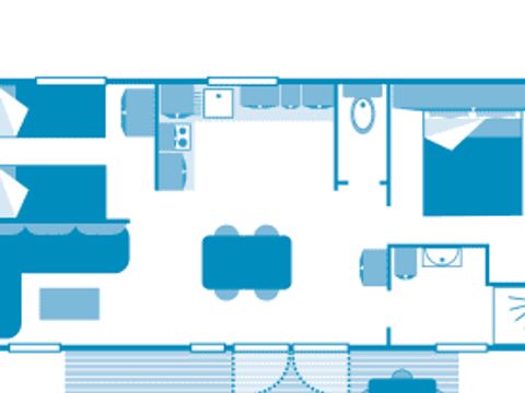 MOBILHOME 5 personnes - Cottage 4/5p 2ch ***