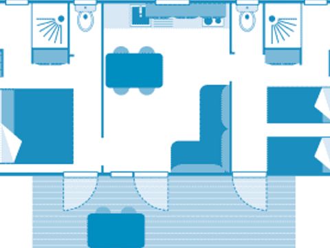 MOBILHOME 4 personnes - Cottage 4p 2ch 2sdB Clim ****