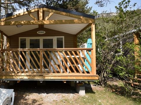 MOBILHOME 6 personnes - LOGGIA BAY vue rivière - 2 chambres - TV - CLIM - LV