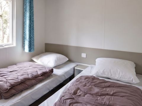 MOBILHOME 6 personnes - LOGGIA BAY vue rivière - 2 chambres - TV - CLIM - LV