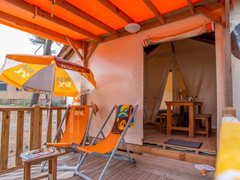 TENTE TOILE ET BOIS 5 personnes - RESASOL - 2 chambres