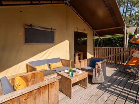 TENTE TOILE ET BOIS 5 personnes - ECOLUXE - 2 chambres