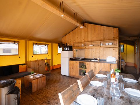 TENTE TOILE ET BOIS 5 personnes - ECOLUXE - 2 chambres