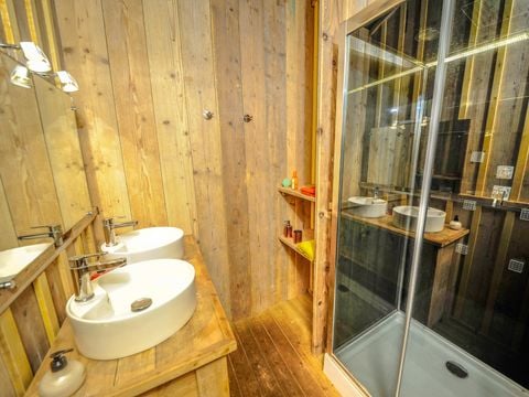 TENTE TOILE ET BOIS 5 personnes - ECOLUXE - 2 chambres