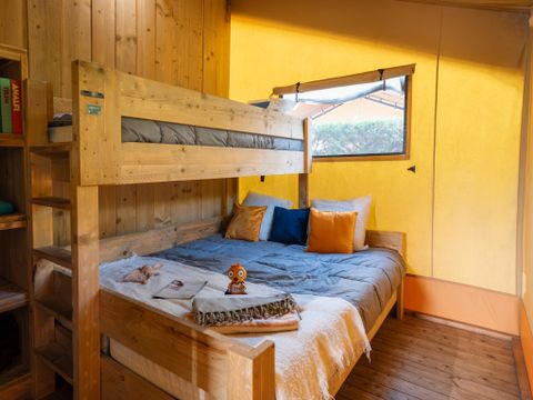 TENTE TOILE ET BOIS 5 personnes - ECOLUXE - 2 chambres