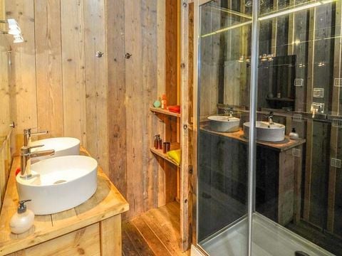 TENTE TOILE ET BOIS 5 personnes - ECOLUXE - 2 chambres