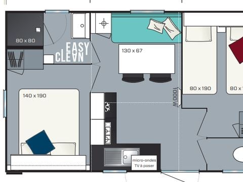 MOBILHOME 4 personnes - Petit Lu