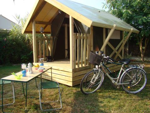 TENTE TOILE ET BOIS 2 personnes - Tente Nomad 7 m² / 1 chambre - Terrasse (sans sanitaires privatifs)