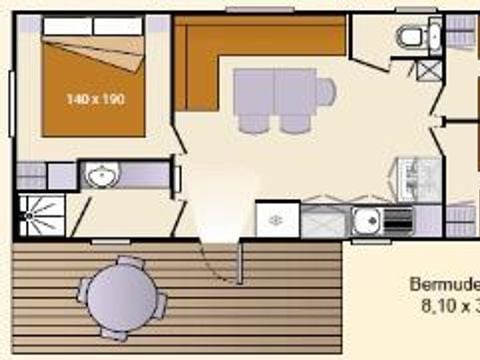 MOBILHOME 6 personnes - BERMUDES
