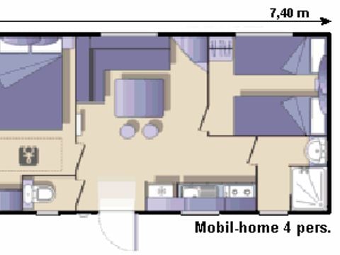MOBILHOME 4 personnes - FIDJY