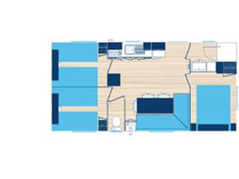 MOBILHOME 6 personnes - ESPACE PREMIUM- vue sur le Bassin de Thau
