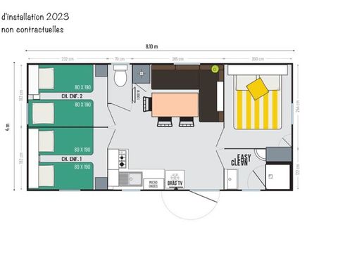 MOBILHOME 6 personnes - Loft Premium 31m² vue bassin + CLIM TV