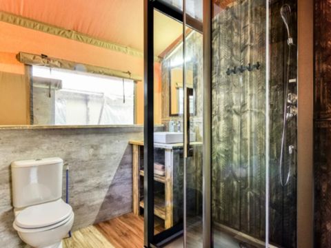 Tente en toile et en bois 5 personnes - Lodge 3 Pièces 5 Personnes