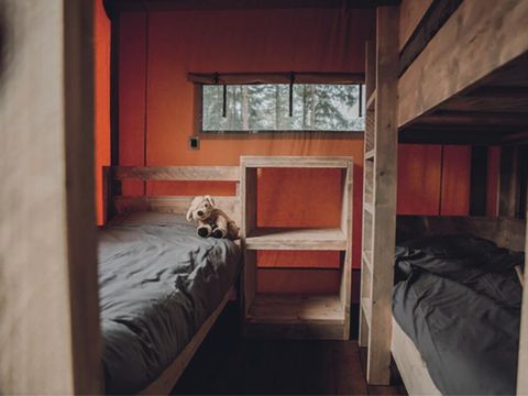 Tente en toile et en bois 5 personnes - Lodge 3 Pièces 5 Personnes