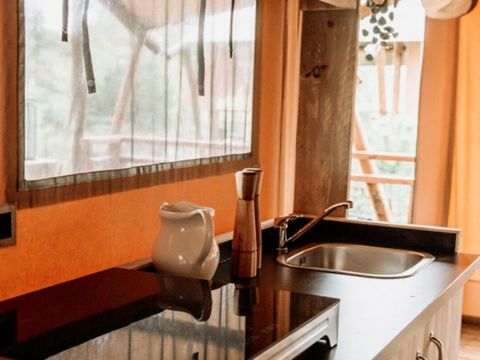 TENTE TOILE ET BOIS 5 personnes - Lodge 3 Pièces 5 Personnes