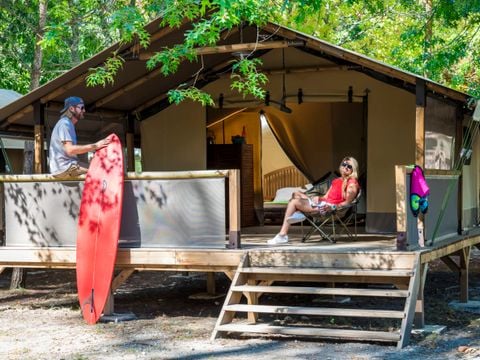 Tente en toile et en bois 5 personnes - Safari Lodge