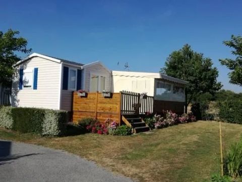MOBILHOME 4 personnes - Parc N°8 - Terrasse vue Marais
