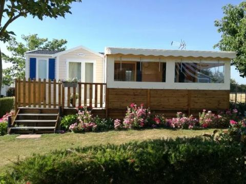 MOBILHOME 4 personnes - Parc N°8 - Terrasse vue Marais
