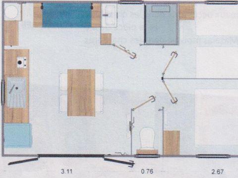MOBILHOME 4 personnes - BéBrezh