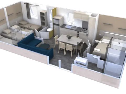 MOBILHOME 4 personnes - PREMIUM PLUS