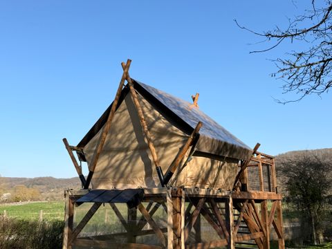 Tente en toile et en bois 2 personnes - Cabane Perchée