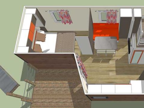 MOBILHOME 5 personnes - COTTAGE SAINT JULIEN