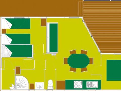 MOBILHOME 6 personnes - COTTAGE MERLOT