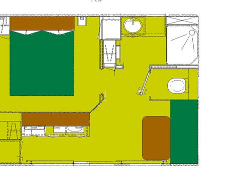 MOBILHOME 2 personnes - Cottage St Emilion 2p 1 ch ***