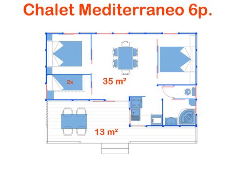 CHALET 6 personnes - Mediterraneo
