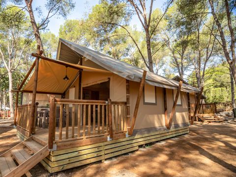 Tente en toile et en bois 5 personnes - Safari Savannah