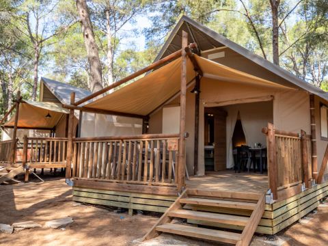 Tente en toile et en bois 5 personnes - Safari Savannah
