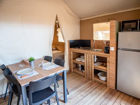 Tente en toile et en bois 5 personnes - Safari Savannah