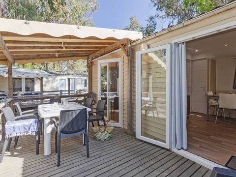 MOBILHOME 6 personnes - Comfort | 2 Ch. | 4/6 Pers. | Terrasse surélevée | 1 SDB | Clim.