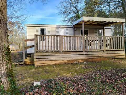 Mobilhome 6 personnes - 3ch 5+1enf Terrasse Semi-Couverte TV pas de Clim