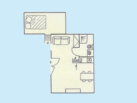 GÎTE 3 personnes - Mezzanine 24m² - 1 chambre