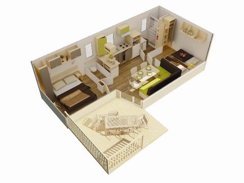 MOBILHOME 4 personnes - Grand confort Figuéras