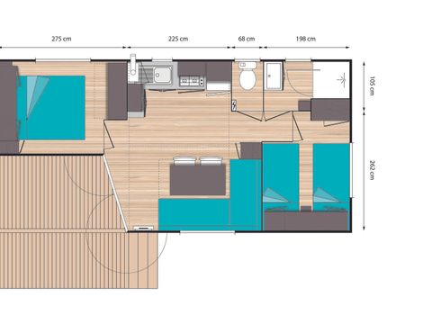 MOBILHOME 4 personnes - Grand Confort Méditerranée