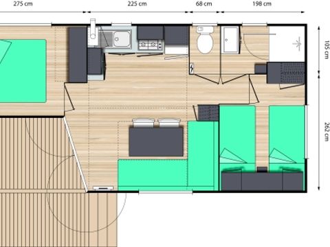 MOBILHOME 4 personnes - Grand Confort Méditerranée