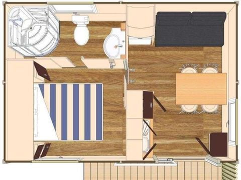 CHALET 2 personnes - Chalet  Confort Duo Tonga (pas de possiblité de lit bébé)