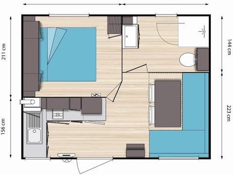 MOBILHOME 2 personnes - Mobil  Confort Duo Provence