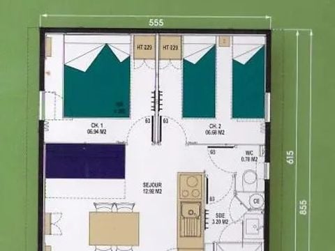 CHALET 4 personnes - Chalet Premium (2eme Balcon) 4 pers - VUE LAC