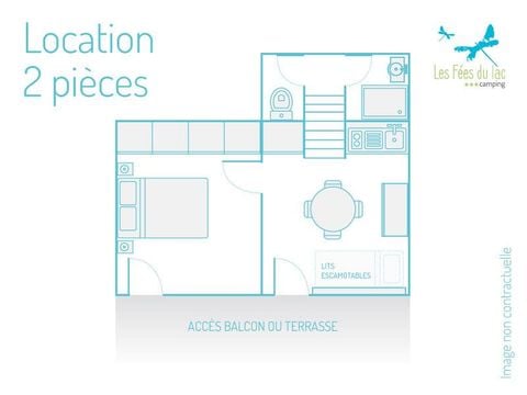 GÎTE 2 personnes - 2 pièces