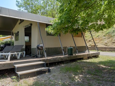 TENTE TOILE ET BOIS 6 personnes - Tente glamping Larzac