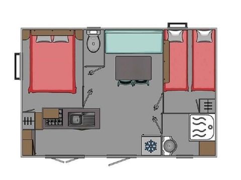 MOBILHOME 8 personnes - Family - 2 Mobiles Home 2 chambres