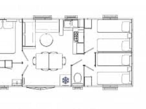 MOBILHOME 12 personnes - Family Max - 2 Mobiles Home 3 chambres