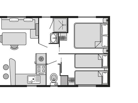 MOBILHOME 4 personnes - Panorama CONFORT Climatisé - Vue Lagune